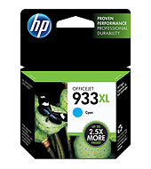 CN054AN,933XL,#140..  Cyan Ink  High Yield 800 - Product Image