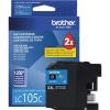 LC105C       Brother Cyan Xtra Hi Yield  1200 Pages - Product Image